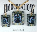 Fimo Pendant and Earrings Set